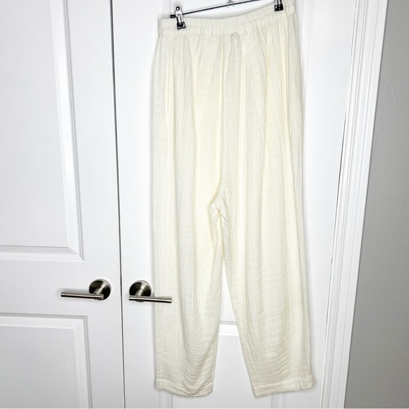 ANAAK PRIMA ARABESQUE PANTS cotton gauze Size 2 Medium cream white - Picture 3 of 14